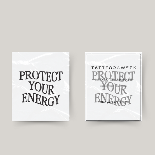 Tatuagem temporária protegendo sua energia