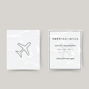 Tatuagem temporária avião