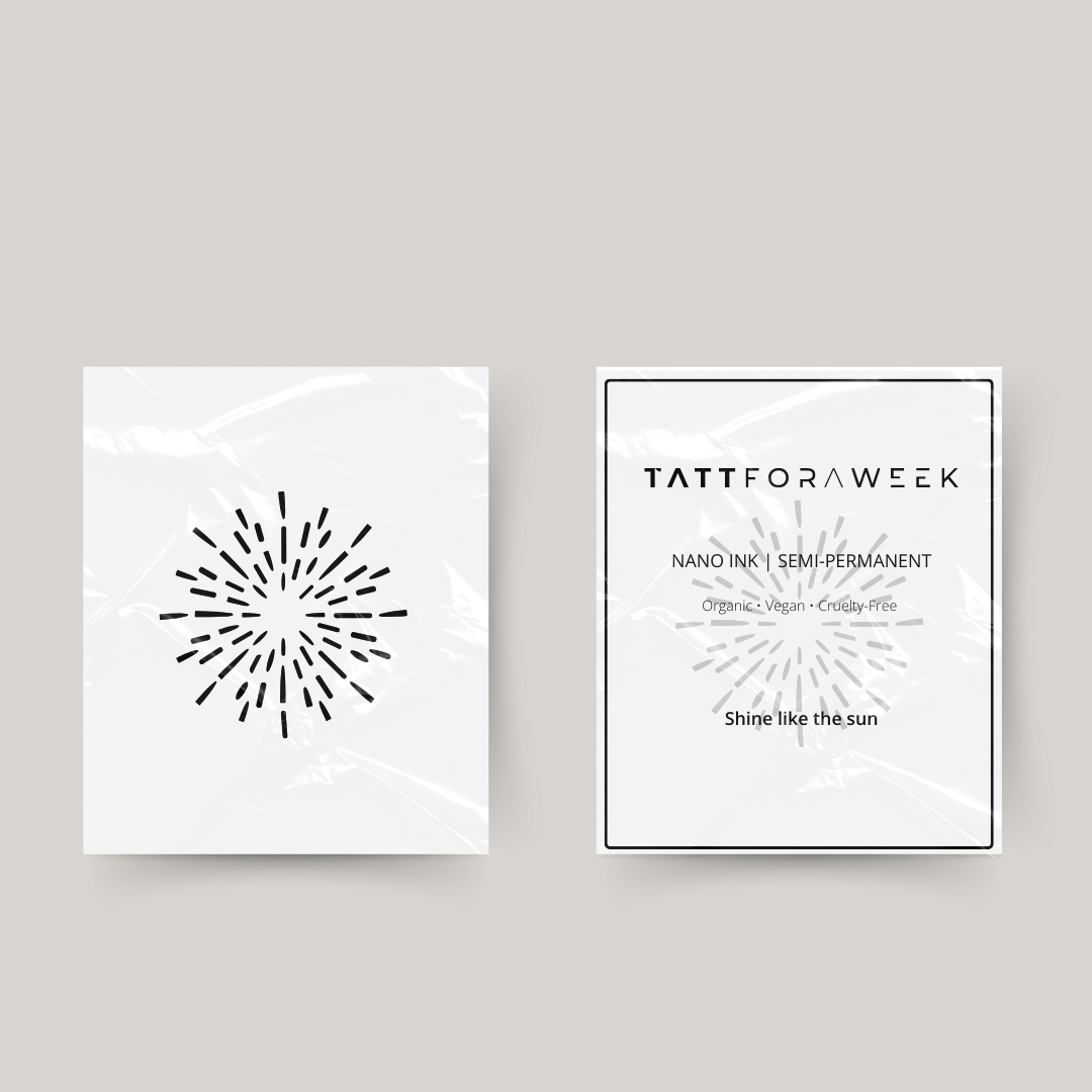 Tijdelijke tattoo zon VII