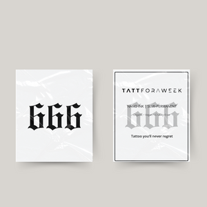Tatuagem temporária 666