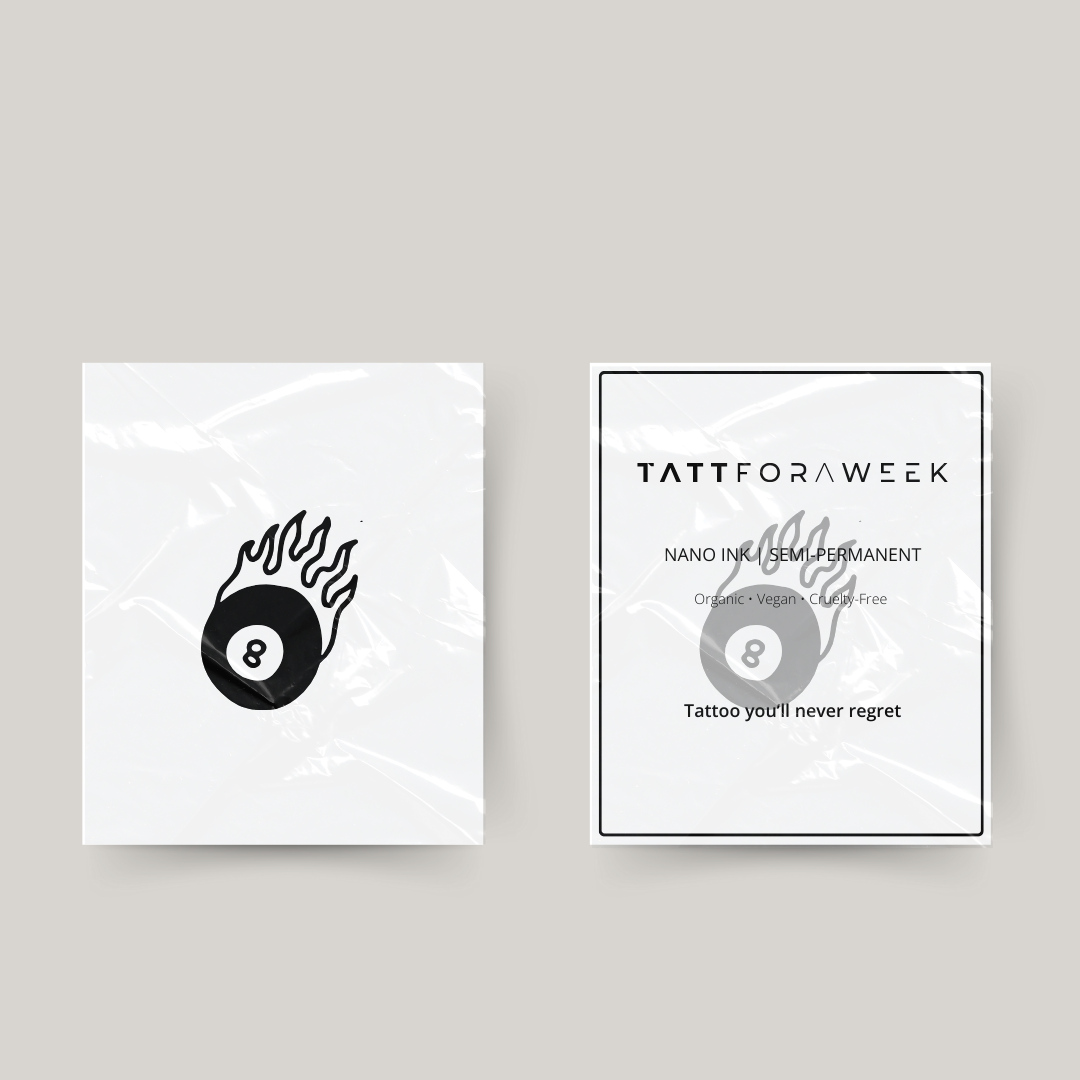 Tatuagem temporária 8 on fire