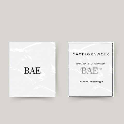 Tatuagem temporária bae