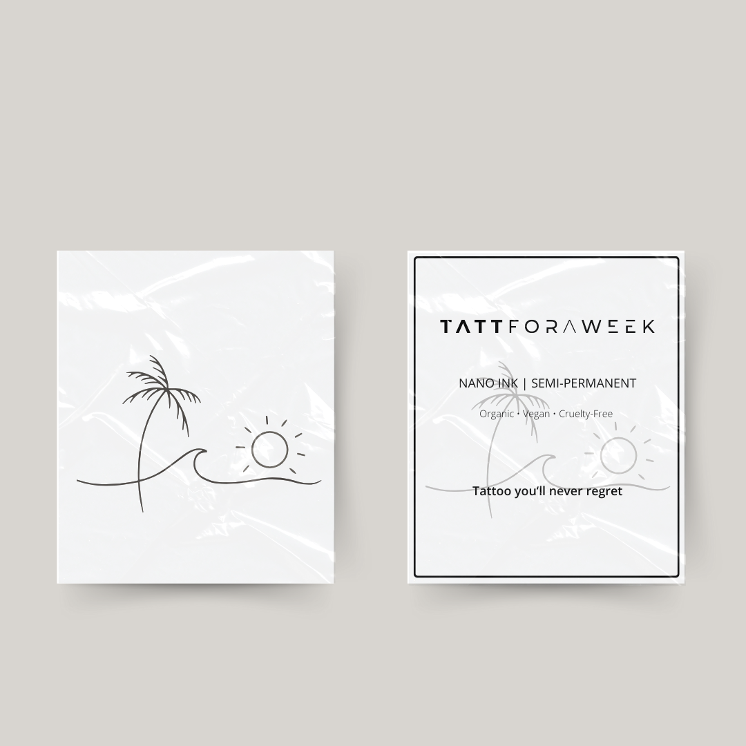 Tatuagem temporária beach vibes