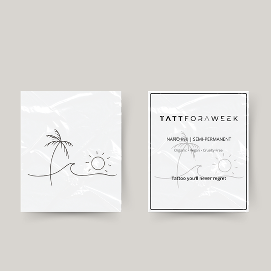 Tatuagem temporária beach vibes
