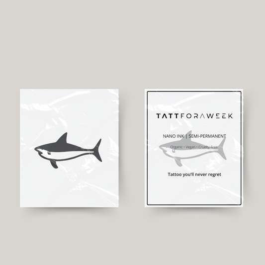 Tatuagem temporária tubarão azul