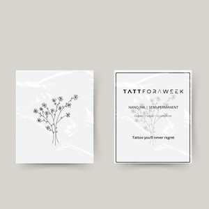 Ramo de flores para tatuagem temporária