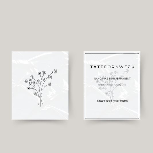 Ramo de flores para tatuagem temporária