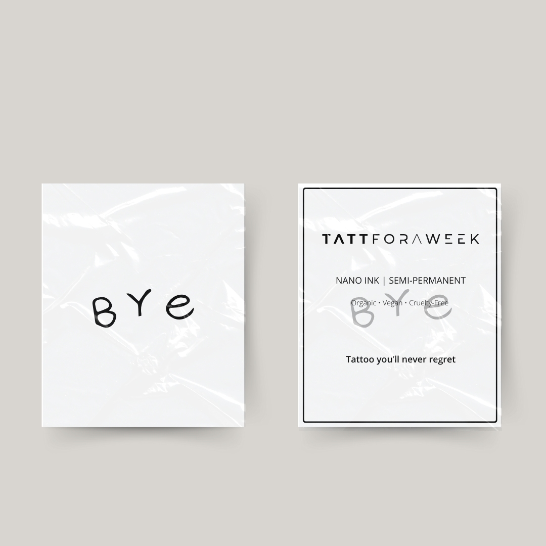 Tatuagem temporária adeus