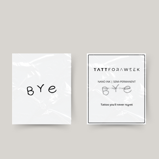 Tatuagem temporária adeus