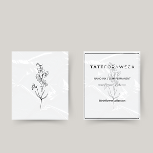 Tatuagem temporária flor de nascimento dezembro