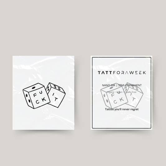 Tatuagem temporária dados fuck it