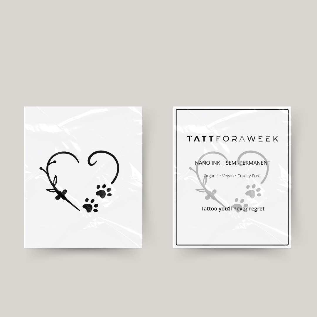 Tatuagem temporária dog love