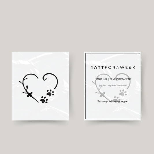 Tatuagem temporária dog love