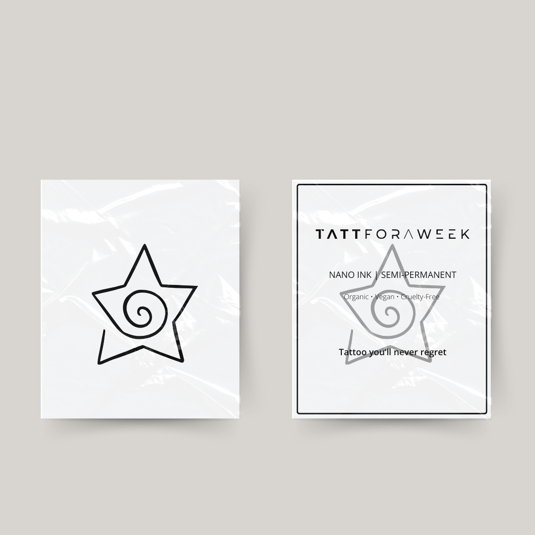 Tatuagem temporária estrela giratória