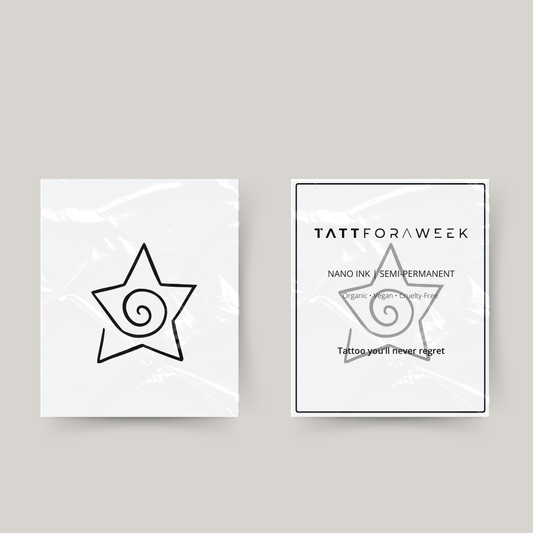 Tatuagem temporária estrela giratória
