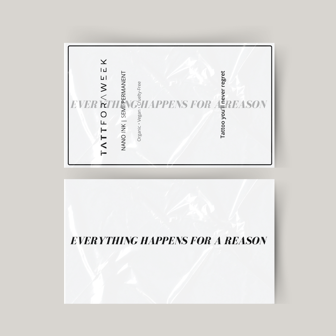 Tatuagem temporária tudo acontece por um motivo