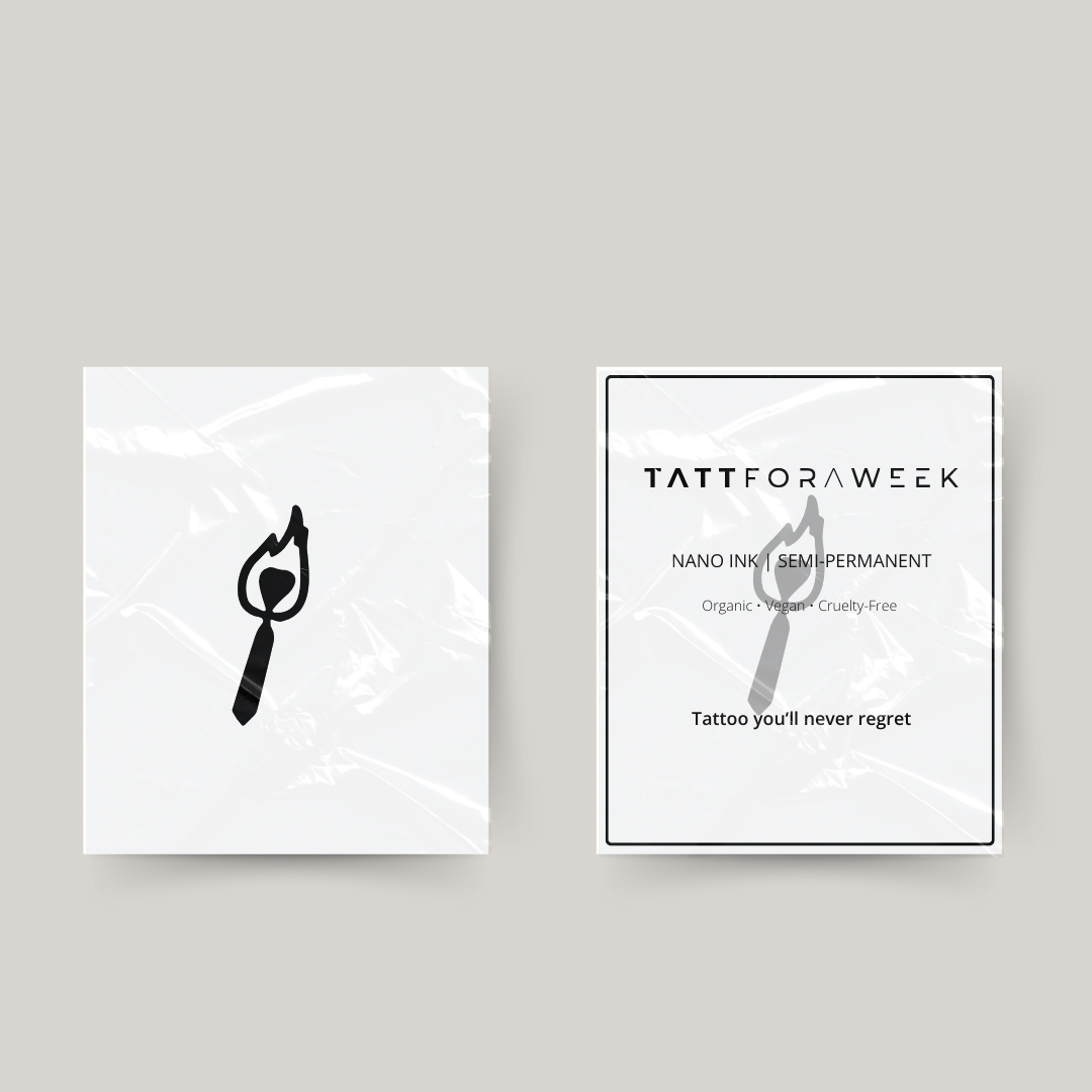 Tatuagem temporária fogo amor