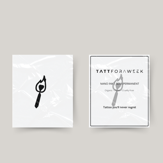 Tatuagem temporária fogo amor