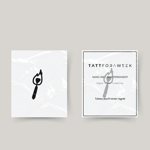 Tatuagem temporária fogo amor