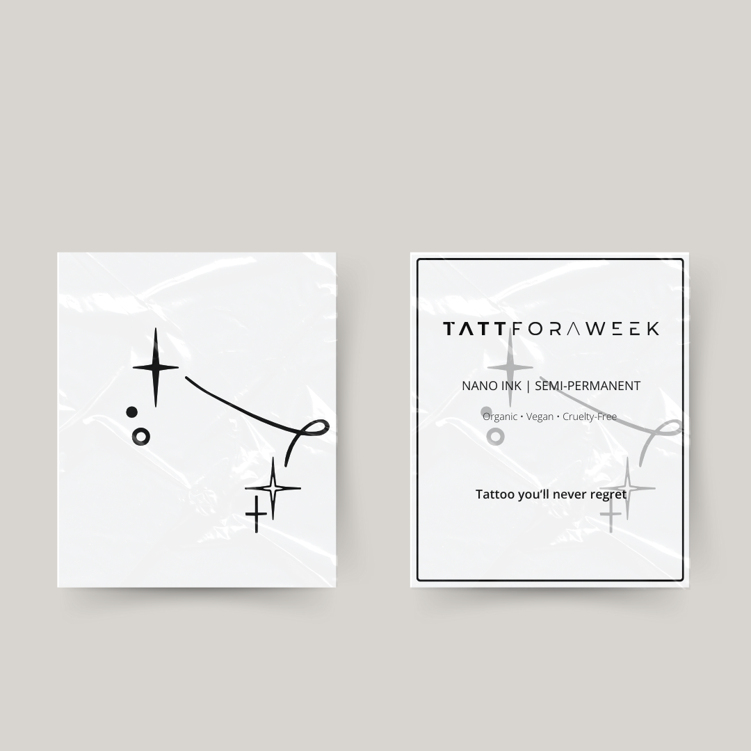 Tatuagem temporária gémeos estrelas