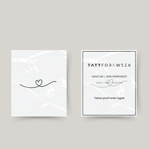 Tatuagem temporária coração com laço