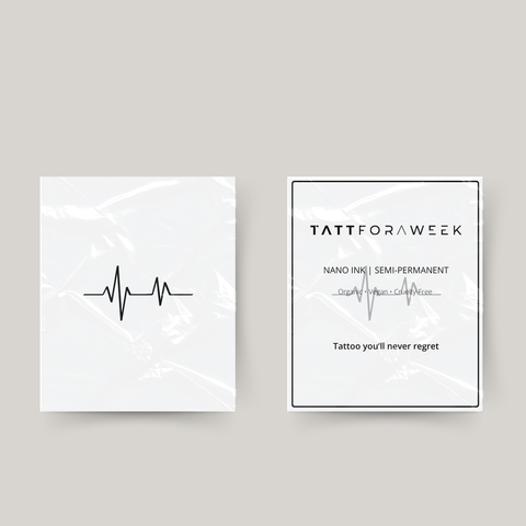 Tatuagem temporária batimento cardíaco