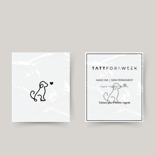 Tatuagem temporária amor por cães
