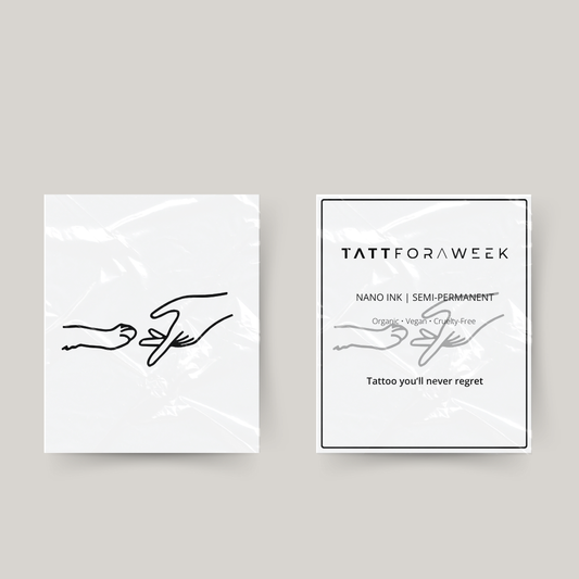 Tatuagem temporária cão e humano