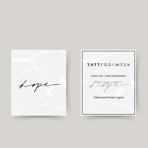 Tatuagem temporária esperança