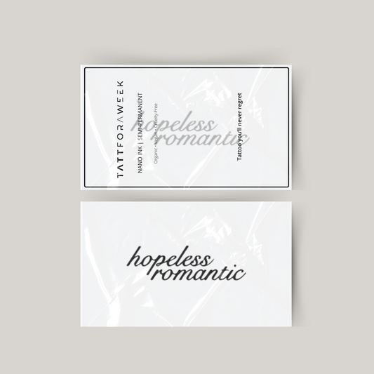 Tatuagem temporária romântica sem esperança