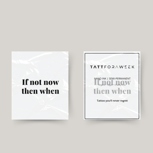 Tatuagem temporária, se não agora, quando