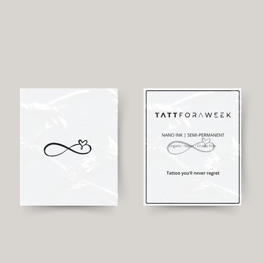 Tatuagem temporária infinito coração