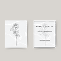 Tatuagem temporária flor de nascimento junho