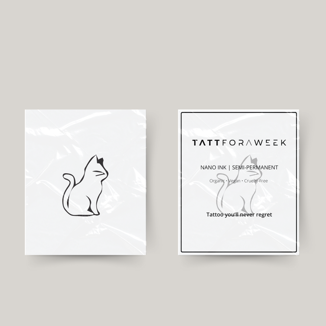 Tatuagem temporária de gato