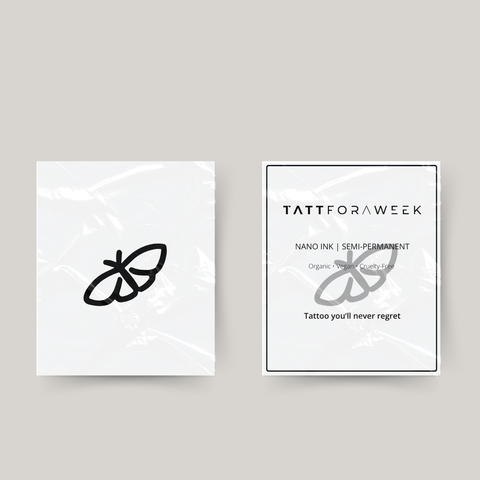 Tatuagem temporária pequena borboleta voadora