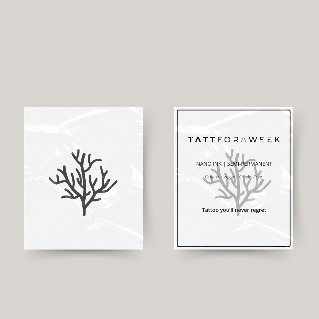 Tatuagem temporária coral