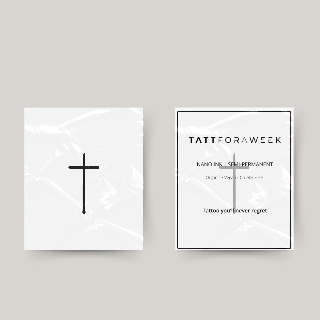 Cruz de tatuagem temporária