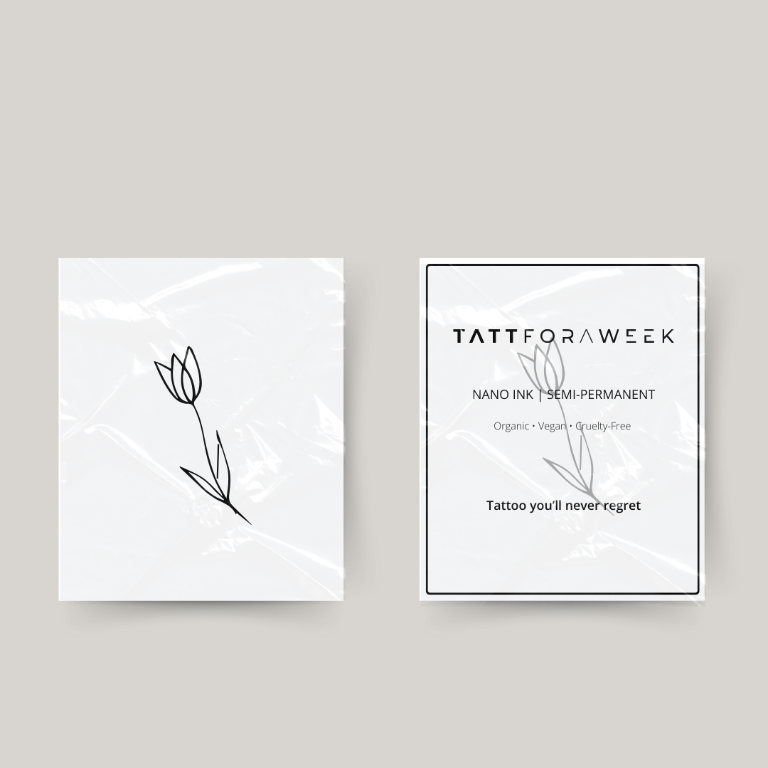 Tatuagem temporária de tulipa
