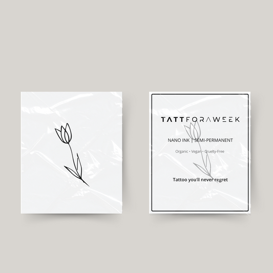Tatuagem temporária de tulipa