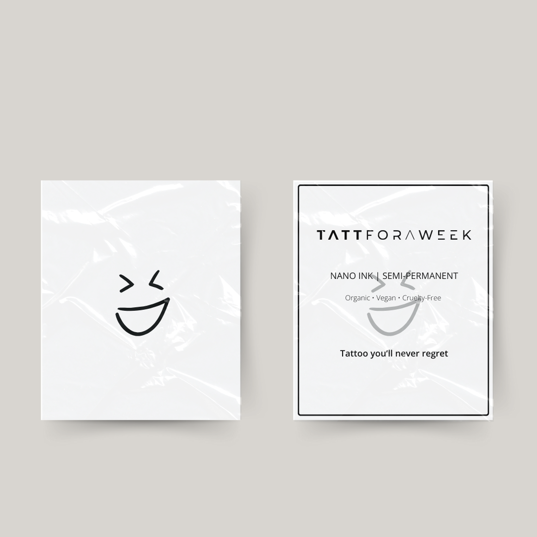 Tatuagem temporária smiley sorridente