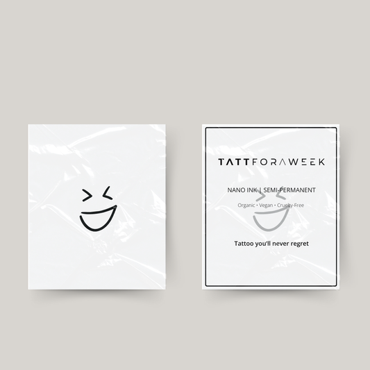 Tatuagem temporária smiley sorridente