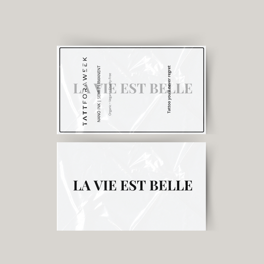 Tatuagem temporária la vie est belle