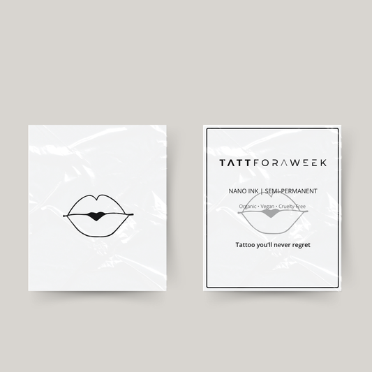 Tatuagem temporária de lábios