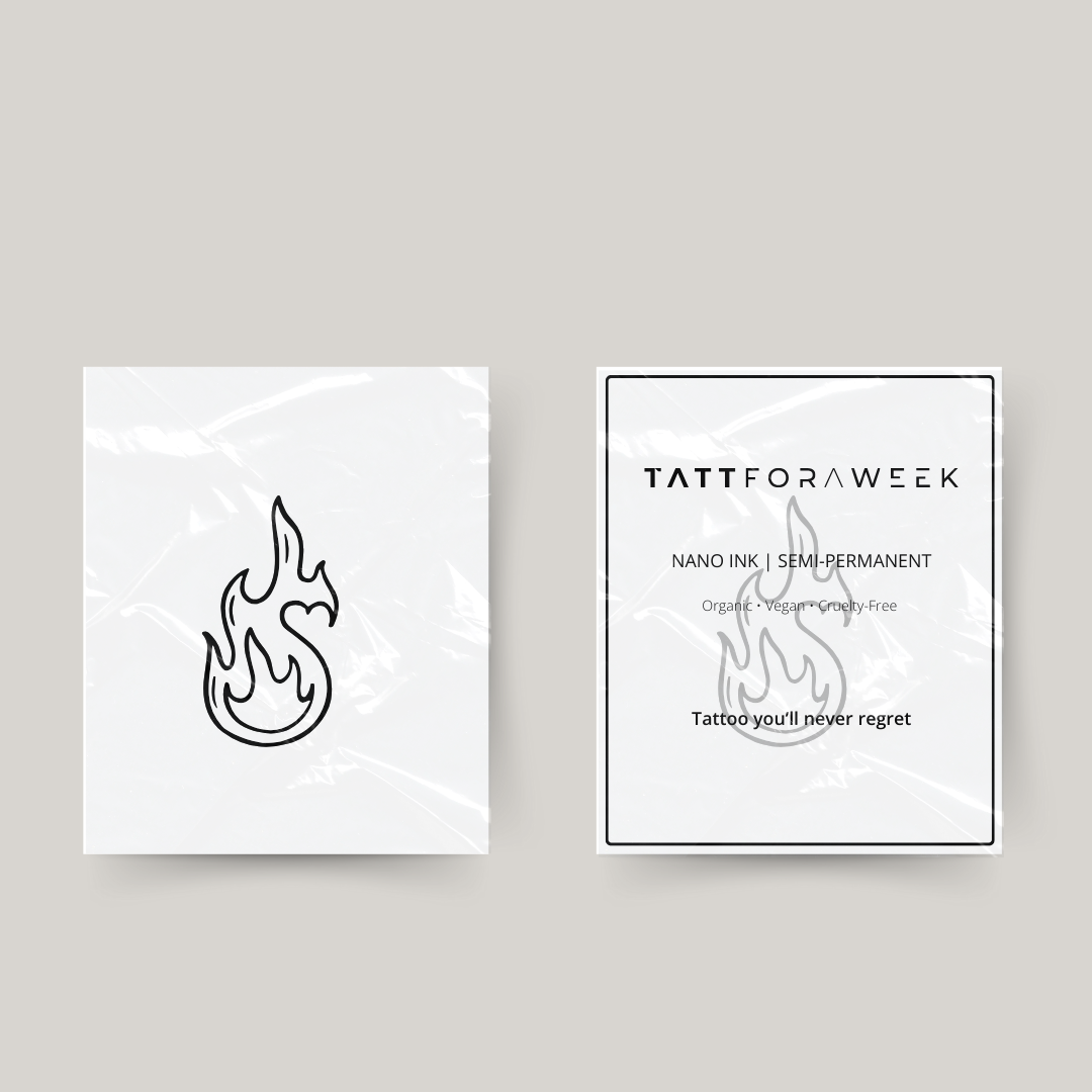 Tatuagem temporária fogo adorável