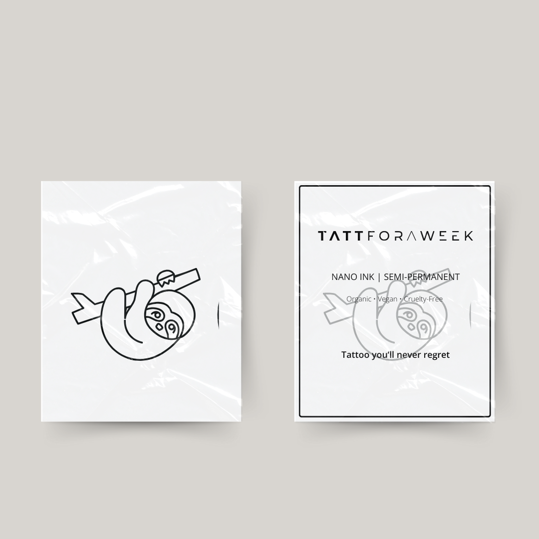 Tatuagem temporária bicho-preguiça