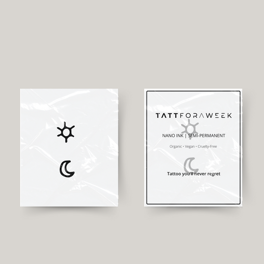 Tatuagem temporária estrela e lua