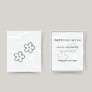 Tatuagem temporária de flores combinadas