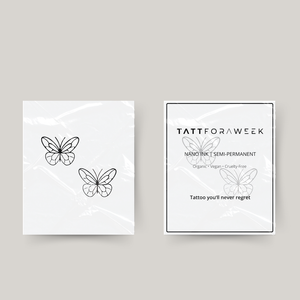 Tatuagem temporária de borboletas