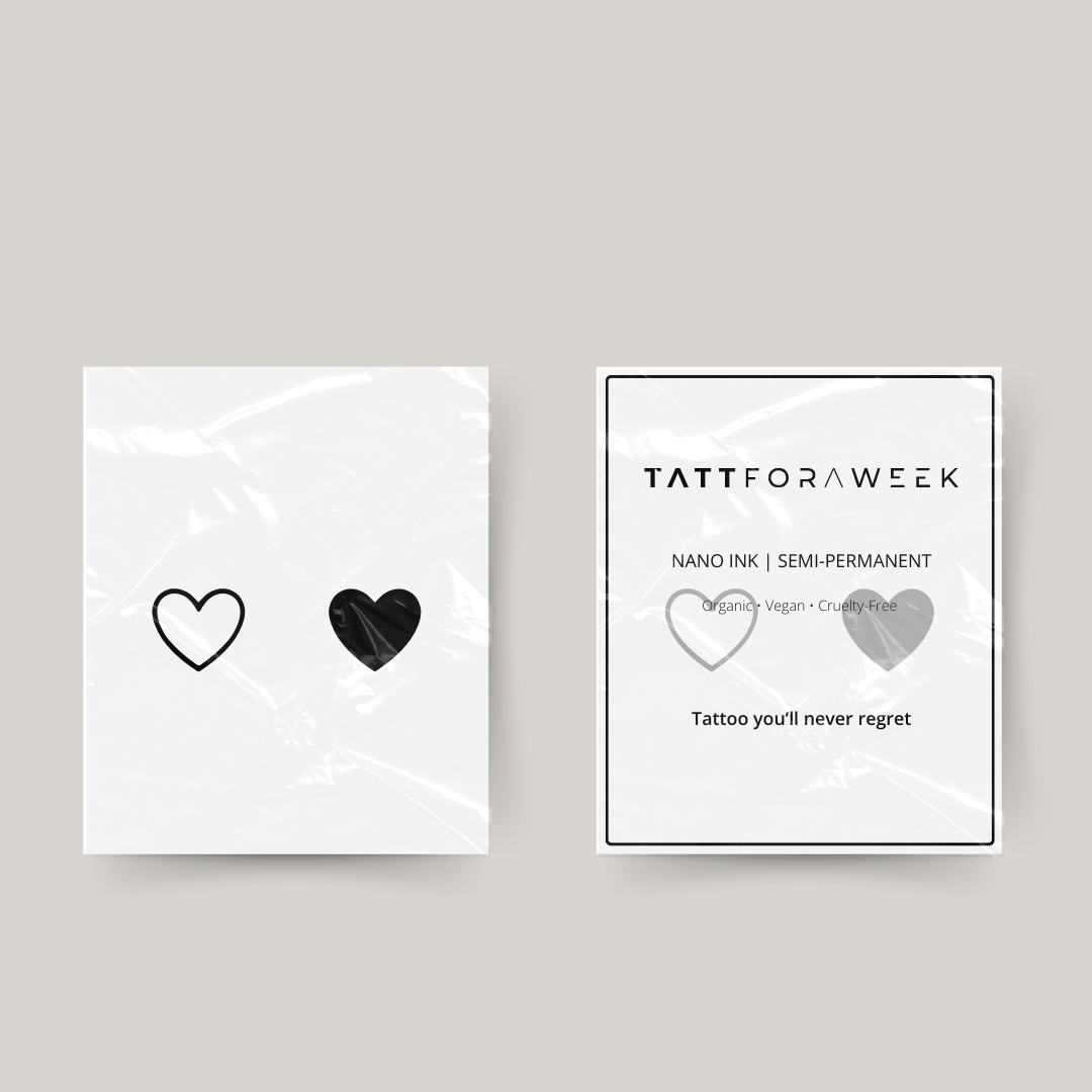 Tatuagem temporária de corações