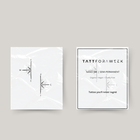 Tatuagem temporária de bússola